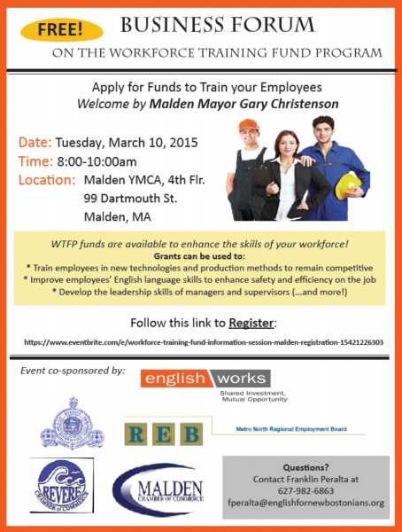 workforce training fund program business forum malden chamber of flyer forum